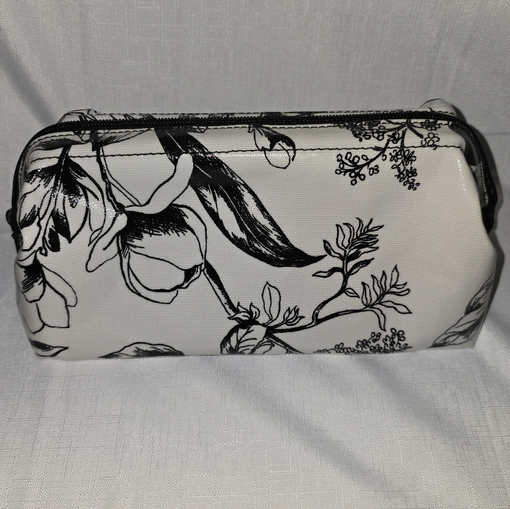 WHBM Floral Black and White Make Up Bag